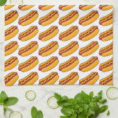 Gebratenes Hot-Dog-Muster Geschirrtuch (Gefaltet)