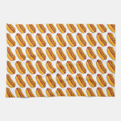 Gebratenes Hot-Dog-Muster Geschirrtuch (Horizontal)