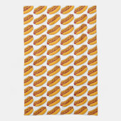 Gebratenes Hot-Dog-Muster Geschirrtuch (Vertikal)