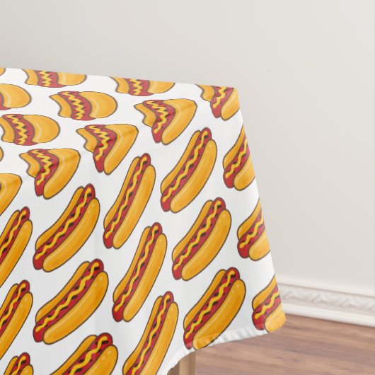 Gebratenes Hot-Dog-Muster Tischdecke (Beispiel)