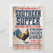 Gebratenes Huhn-Abendessen-Party Einladungen (Vorderseite)