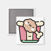 gebratenes Huhn Magnet (Vorderseite/Rückseite)