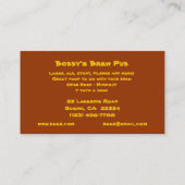 Gebräu-Kneipe Visitenkarte (Rückseite)