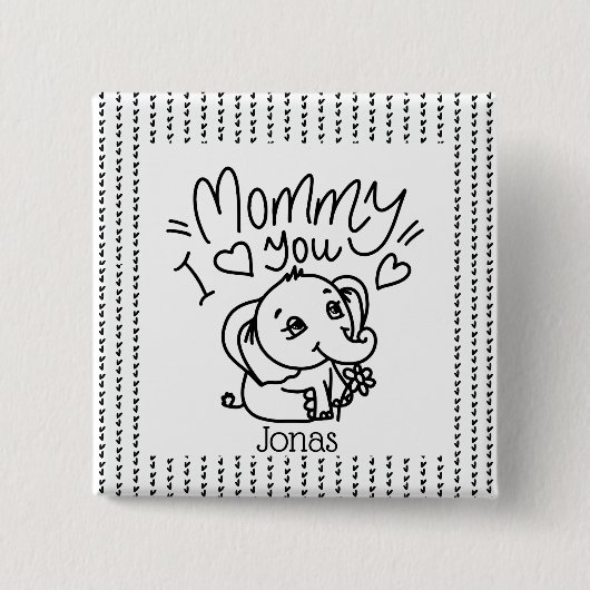 Gebräuchliche Geburt von Mutter und Mutter Button (Vorderseite)