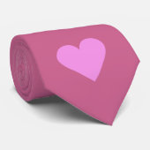 Gebräuchliche Krawatte Rosa Herzchen (Gerollt)
