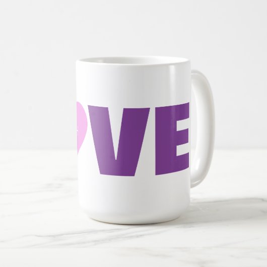 Gebräuchliche Tasse Rosa Herzchen (VorderseiteRechts)