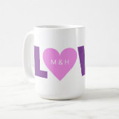 Gebräuchliche Tasse Rosa Herzchen (Vorderseite Links)