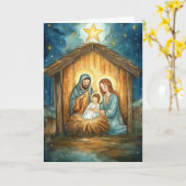 Gebräuchliche Weihnachtskrippen, Weihnachts-Sterne Karte (Gelbe Blume)