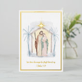 Gebräuchliche Weihnachtsnachtszeit Folien Feiertagskarte (Stehend vorne)