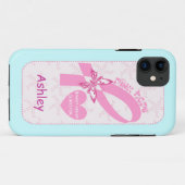 Gebräuchlicher Brust-Überlebende von Pink Ribbon Case-Mate iPhone Hülle (Rückseite (Horizontal))