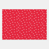 Gebräuchliches Muster in Rot und Weiß Geschenkpapier Set (Vorderseite 3)