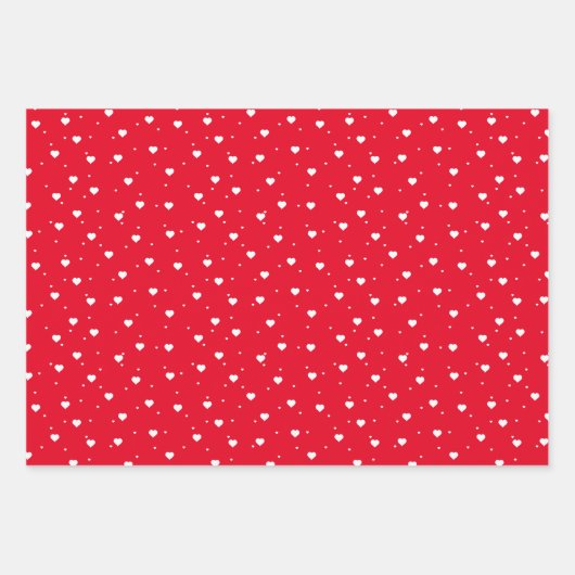 Gebräuchliches Muster in Rot und Weiß Geschenkpapier Set (Vorderseite 3)