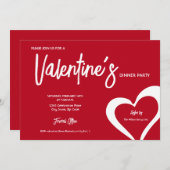 Gebräuchliches Valentinstag-Party Einladung (Vorne/Hinten)