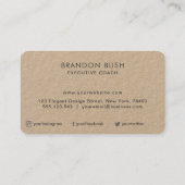 Gebrauchsanweisung für Russe Kraft Papier Visitenkarte (Rückseite)