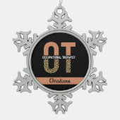 Gebrauchstherapeut für den Spezialberuf OT-Wertgut Schneeflocken Zinn-Ornament (Vorderseite)