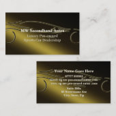 GebrauchtAutos, Luxusgoldsportautologo Visitenkarte (Vorne/Hinten)