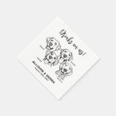 Gebrauchte 4 Hunde trinken Serviette (Ecke)