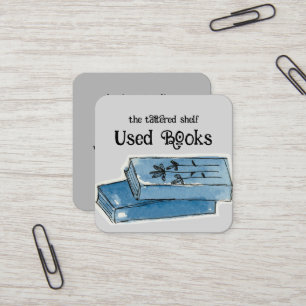 Gebrauchte Bücher für den Verkauf Buchladenbuchhal Quadratische Visitenkarte