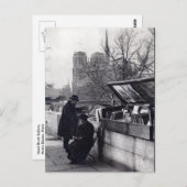 Gebrauchte Buchverkäufer, Notre Dame Paris Postkarte (Vorne/Hinten)