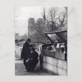 Gebrauchte Buchverkäufer, Notre Dame Paris Postkarte (Vorderseite)