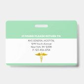 Gebrauchte Krankenschwester| Medizinische Foto - I Ausweis (Back)