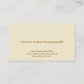 Gebrauchte Kundenkarte Visitenkarte (Rückseite)