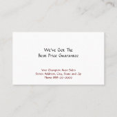 Gebrauchte Kundenkarte Visitenkarte (Rückseite)