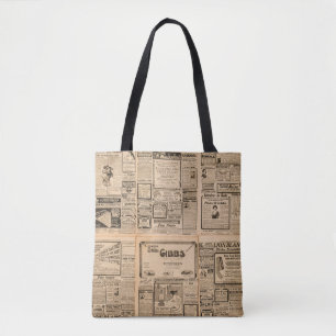 Gebrauchte Papierhintergrund. Alte Zeitungsseite m Tasche