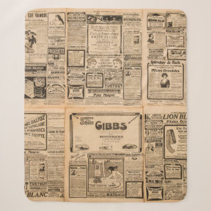 Gebrauchte Papierunterlage. Alte Zeitungsseite mit Sherpadecke