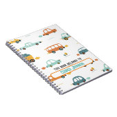 Gebrauchte pastellblaue und orangefarbene Autobeze Notizblock (Rechte Seite)