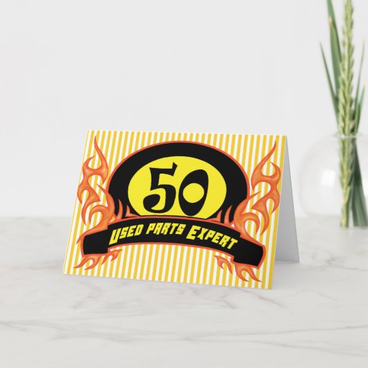Gebrauchte Teile 50. Geburtstagsparty Einladungen (Vorderseite)