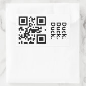 Gebrauchter QR-Code: Ente Rechteckiger Aufkleber (Tasche)