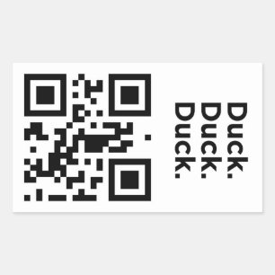 Gebrauchter QR-Code: Ente Rechteckiger Aufkleber