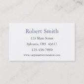 Gebrauchtwagenhändler Visitenkarte (Rückseite)