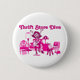 Gebrauchtwarenladen-Diva rund Button