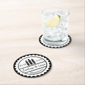 Gebräue, bevor ich Bierflasche-Kappe tat Runder Pappuntersetzer (Vor Ort)