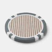 Gebraune Creme Streifen Cozy   Pokerchips (Einzeln)