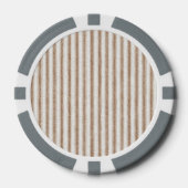 Gebraune Creme Streifen Cozy   Pokerchips (Vorderseite)