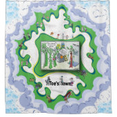 Gebräunt und verwirrt | Wortwörtliche Wortspiele Duschvorhang (Vorderseite)