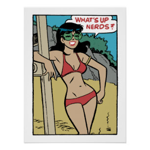 Gebräunte Strand-Häschen-Bikini-Girl • Was ist los Poster
