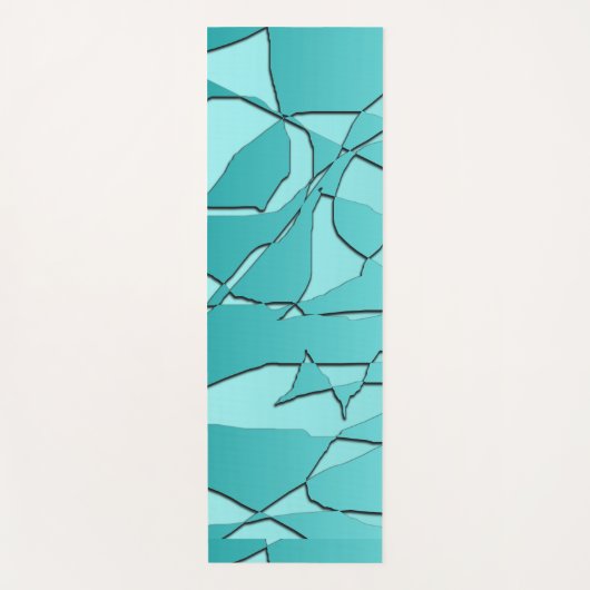 gebrochen Aquamarin Yogamatte (Vorderseite)