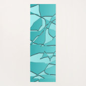 gebrochen Aquamarin Yogamatte (Rückseite)