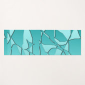 gebrochen Aquamarin Yogamatte (Vorderseite (Horizontal))