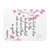 Gebrochen Gesällt und zerdrückt im Geist Psalm 34: Magnet (Horizontal)