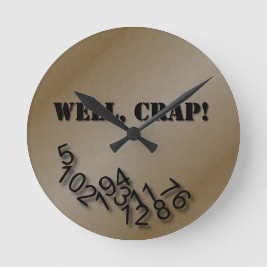 Gebrochen Runde Wanduhr (Vorderseite)