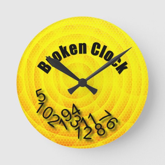 gebrochen runde wanduhr (Vorderseite)