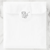 gebrochen runder aufkleber (Tasche)