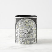 Gebrochene aber nicht zerbrochene schwarze tasse (Zentrum)