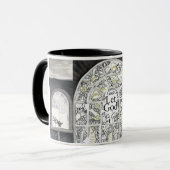 Gebrochene aber nicht zerbrochene schwarze tasse (Vorderseite Links)