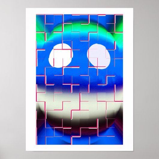 Gebrochene abstrakte Kunst Poster (Vorne)